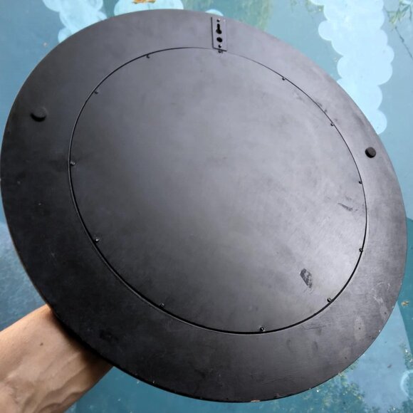 Stunning Round Red/Orange Glass Domes/Dots Mosaic Inlay Handcrafted Wall Mirror - Picture 16 of 16